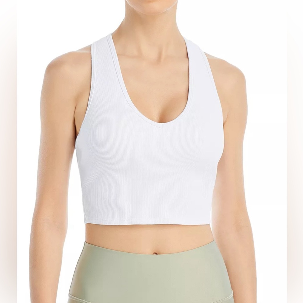 Alo Yoga Goddess Ribbed Cropped Racerback Tank XS
